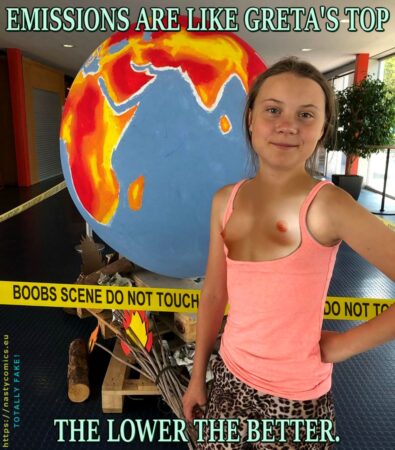 Greta Thunberg -(parodie)- Dropped Top pose