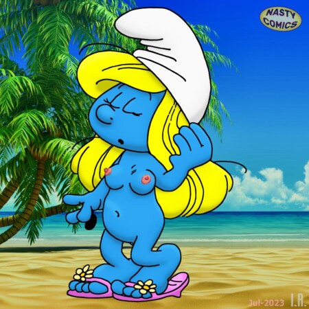 Smurfen -(parodie)- Smurfin in het wild, strand_S