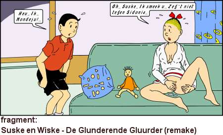 Suske en Wiske -(parodie)- De Glunderende Gluurder (remake) (fragment 6)