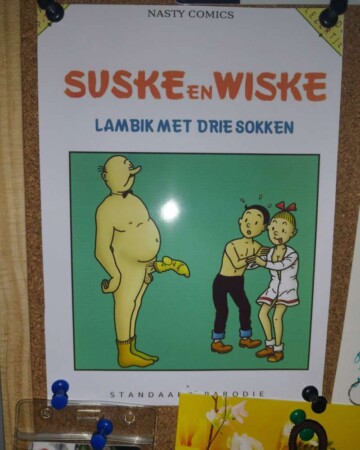 Suske en Wiske -(parodie)- Lambik met drie sokken (Barts foto)