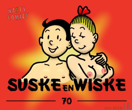 Suske en Wiske -(parodie)- Logo 70 jaar (kleur)