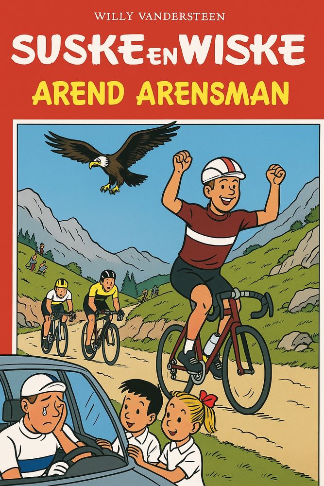 Suske en Wiske -(parodie)- Tour de France 09 - Arend Arensman (Perry Timmerman 2025)