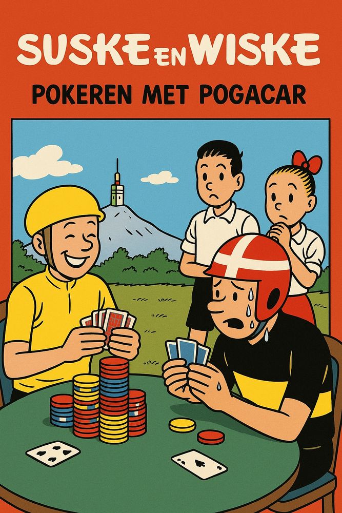 Suske en Wiske -(parodie)- Tour de France 11 - Pokeren met Pogacar (Perry Timmerman 2025)