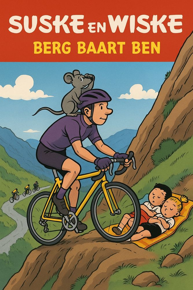 Suske en Wiske -(parodie)- Tour de France 14 - Berg Baart Ben (Perry Timmerman 2025)
