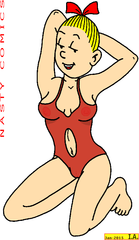 Suske en Wiske -(parodie)- Wiske badpak of bikini (animated)